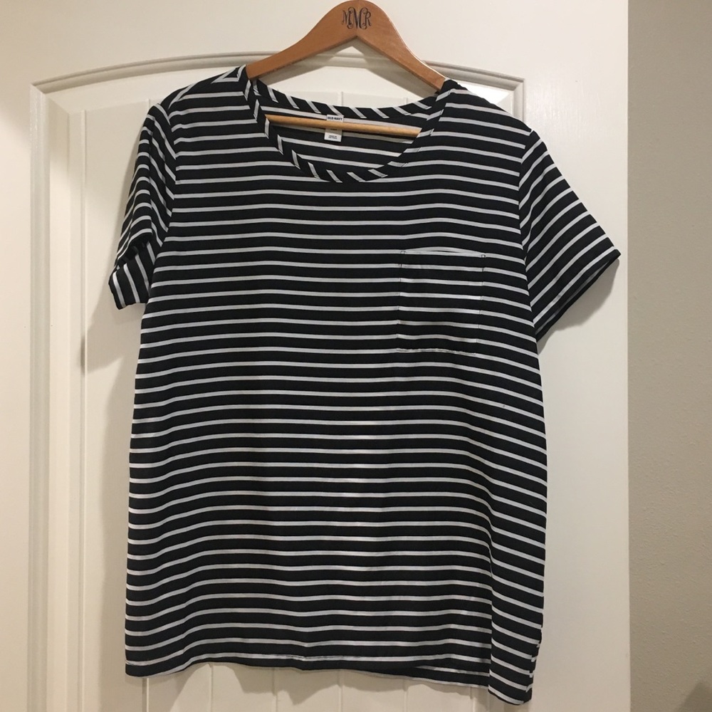 Old Navy Sheer Striped Top